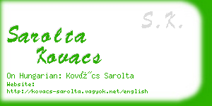 sarolta kovacs business card